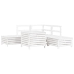 vidaXL 6-tlg. Garten-Sofagarnitur Weiß Massivholz Kiefer