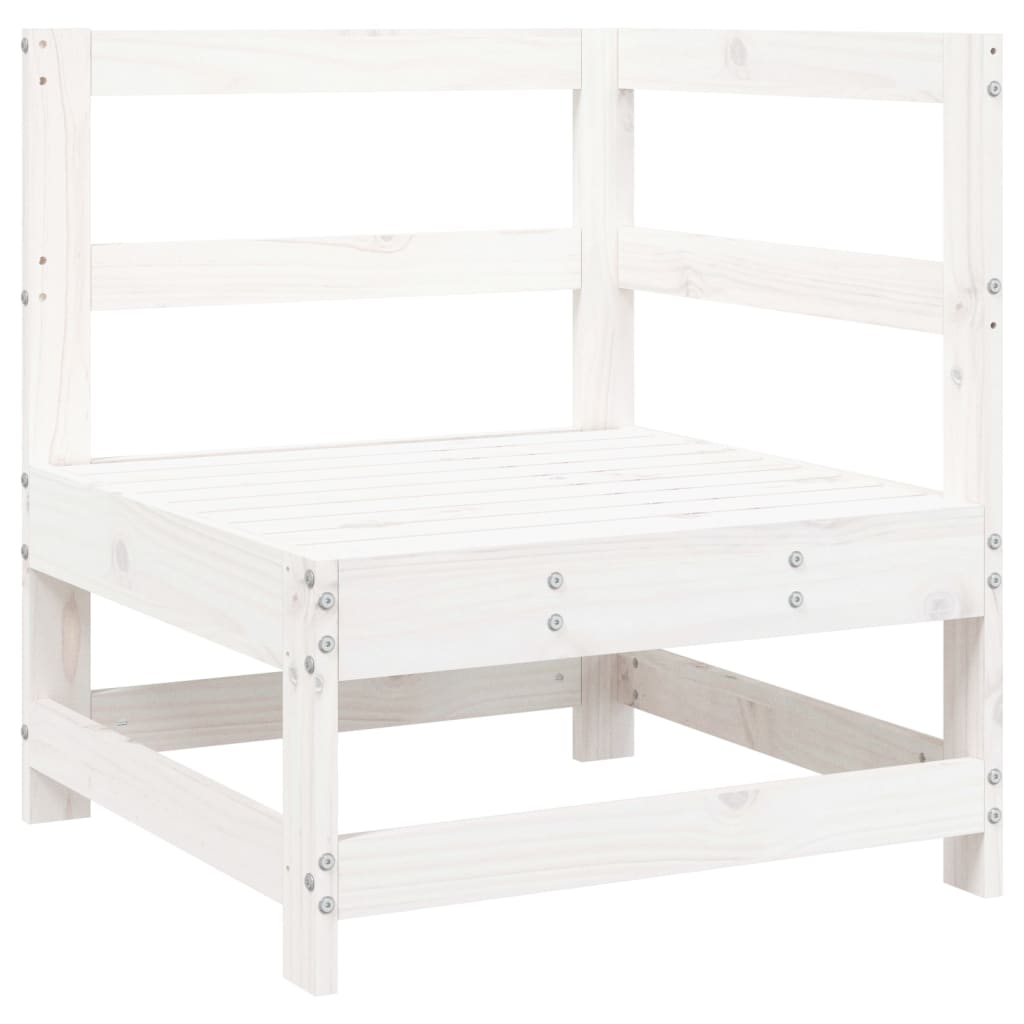 vidaXL 6-tlg. Garten-Sofagarnitur Weiß Massivholz Kiefer