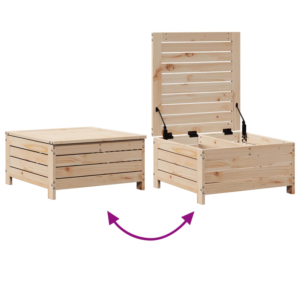 vidaXL 3-tlg. Garten-Sofagarnitur Massivholz Kiefer