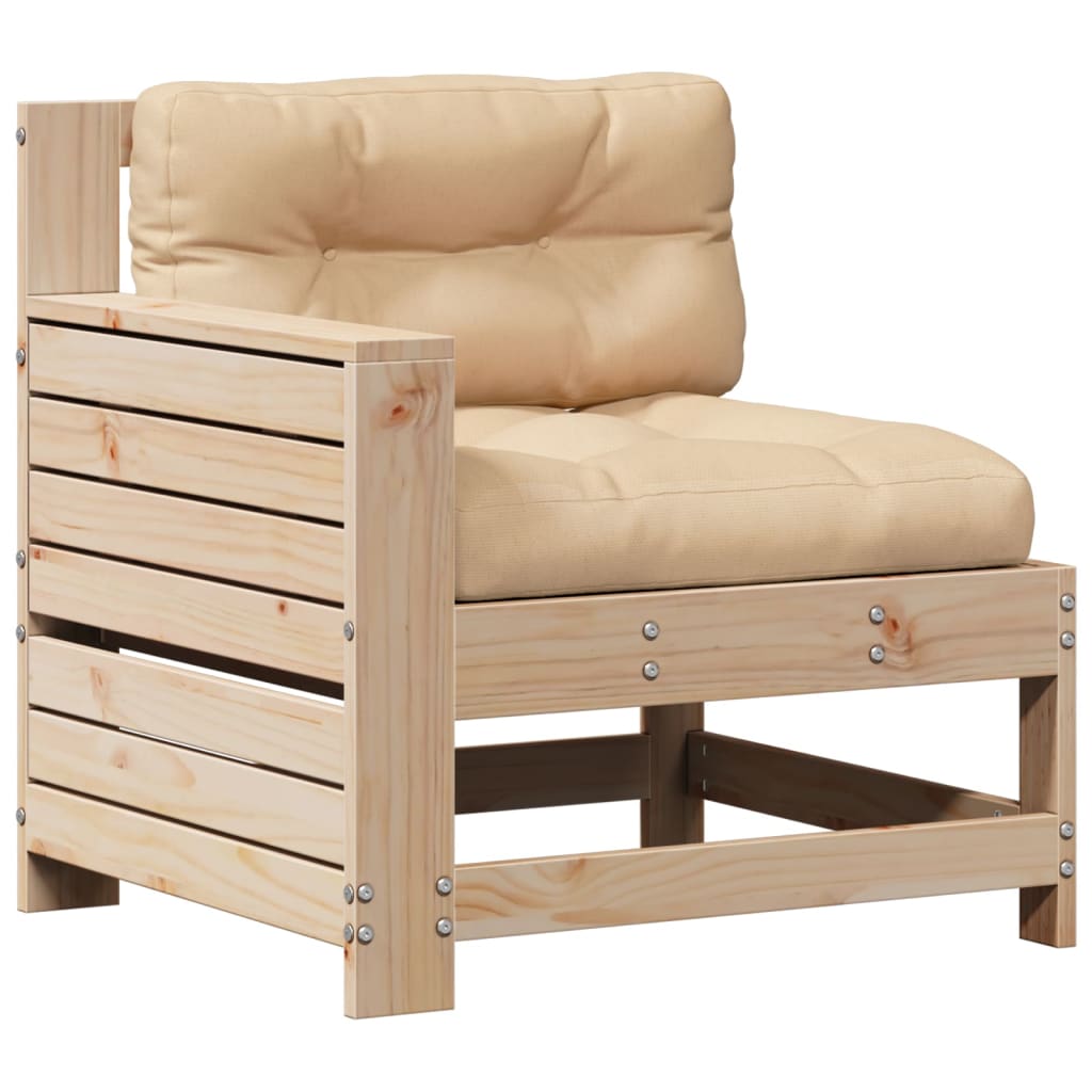 vidaXL 4-tlg. Garten-Lounge-Set mit Kissen Massivholz Kiefer