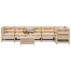 vidaXL 7-tlg. Garten-Lounge-Set mit Kissen Massivholz Kiefer