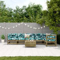 vidaXL 7-tlg. Garten-Lounge-Set mit Kissen Imprägniertes Kiefernholz