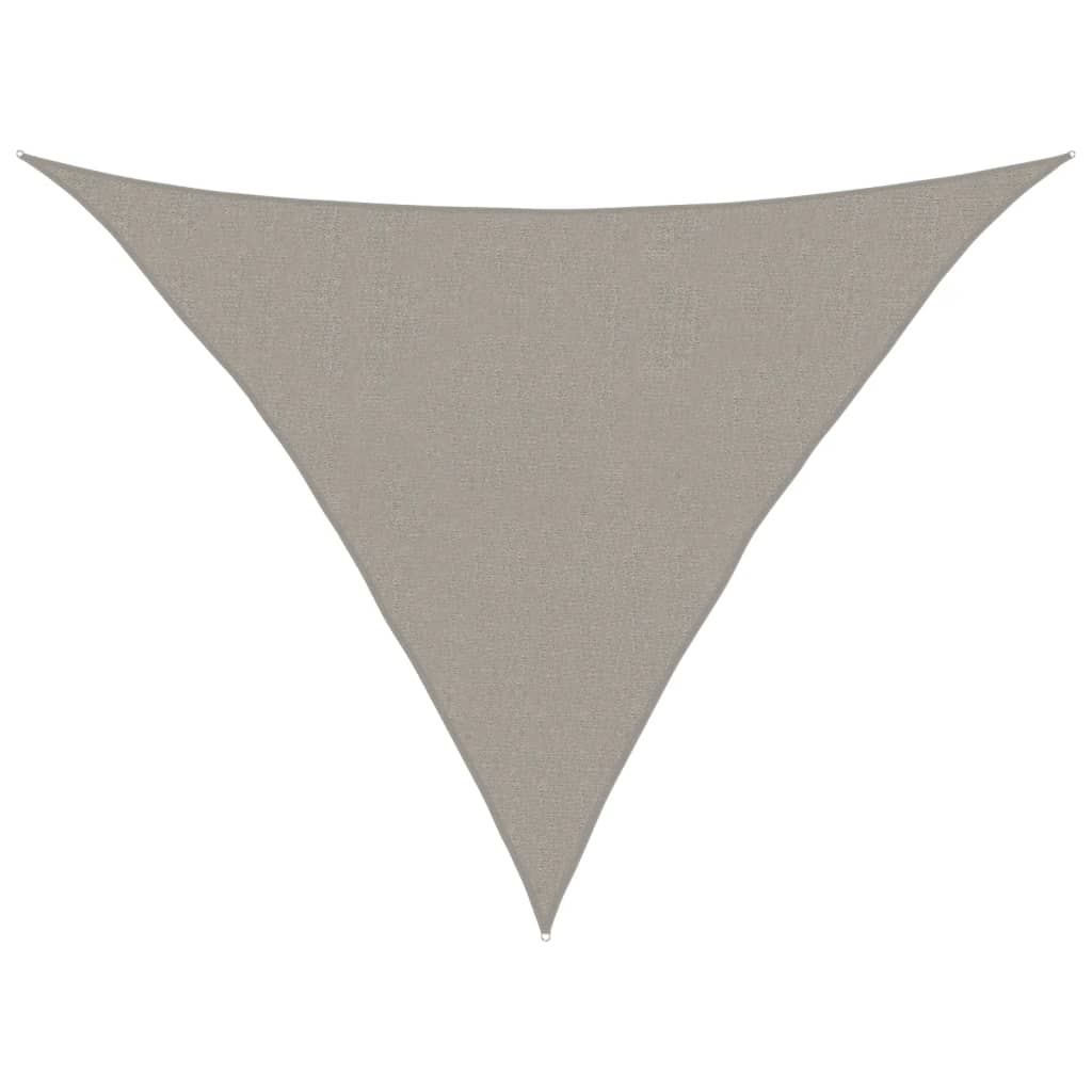 vidaXL Sonnensegel 160 g/m² Dreieckig Hellgrau 2,5x2,5x3,5 m HDPE