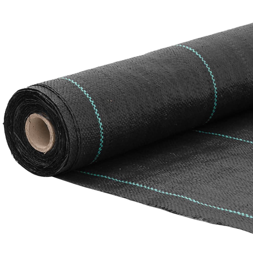 vidaXL Unkrautmembran Schwarz 0,5x50 m PP