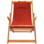 vidaXL Strandstühle 2 Stk. Klappbar Rot Stoff