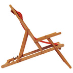 vidaXL Strandstühle 2 Stk. Klappbar Rot Stoff