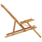 vidaXL Strandstühle 2 Stk. Klappbar Beige Stoff und Massivholz