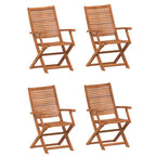 vidaXL Gartenstühle 4 Stk. Klappbar 57x66x95 cm Massivholz Akazie