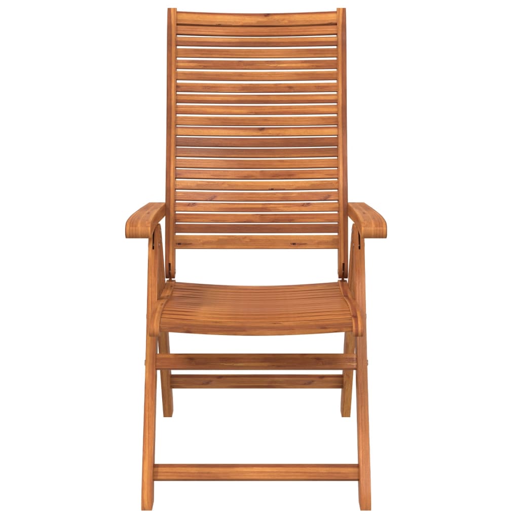 vidaXL Gartenstühle 4 Stk. Verstellbar 56x72x107 cm Massivholz Akazie