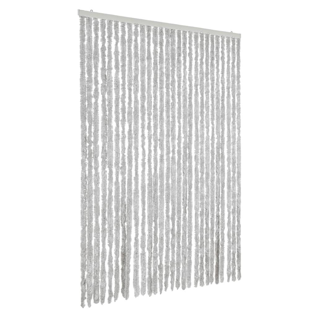 vidaXL Fliegenvorhang Grau 118x220 cm Chenille