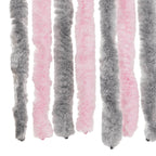 vidaXL Fliegenvorhang Silbergrau und Rosa 118x220 cm Chenille