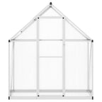 vidaXL Gewächshaus mit Fundamentrahmen Silbern 169x58x195cm Aluminimum