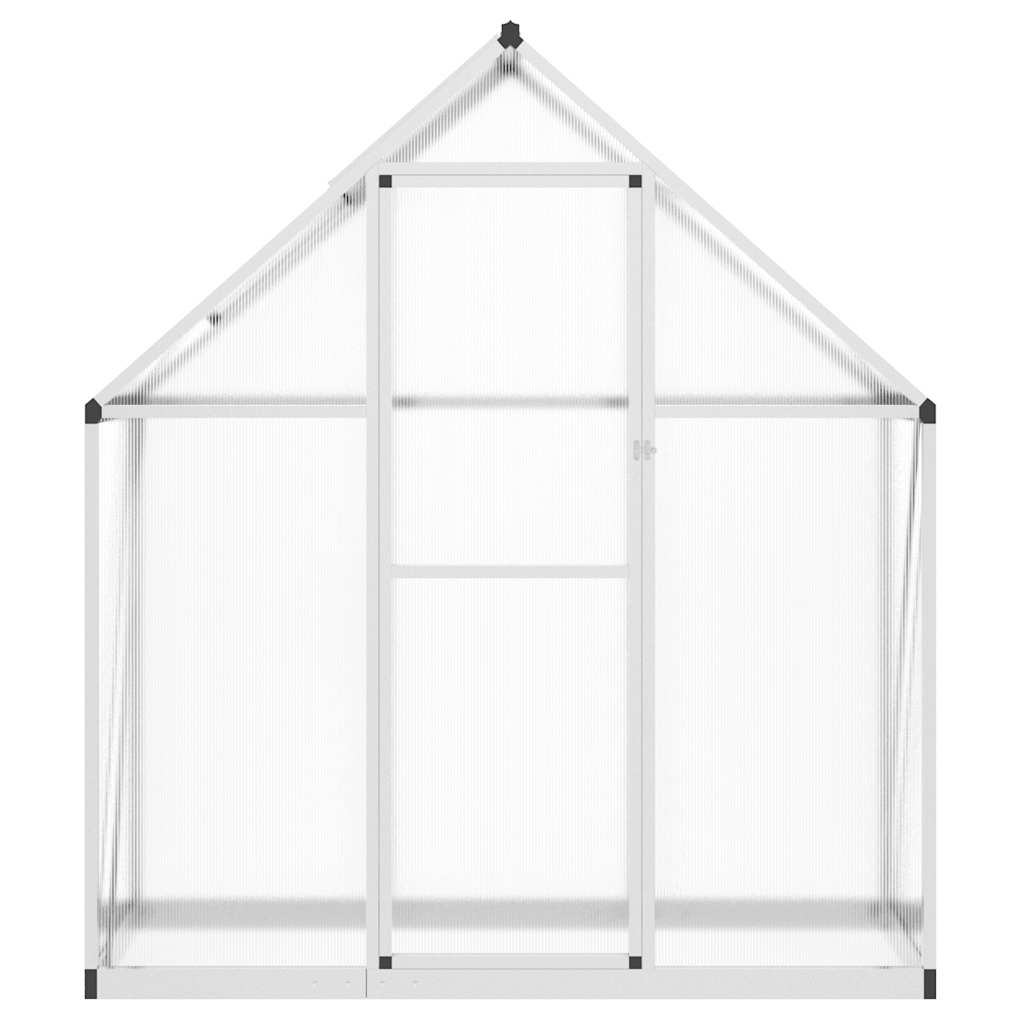 vidaXL Gewächshaus mit Fundamentrahmen Silbern 169x58x195cm Aluminimum