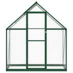 vidaXL Gewächshaus mit Fundamentrahmen Grün 169x58x195 cm Aluminimum