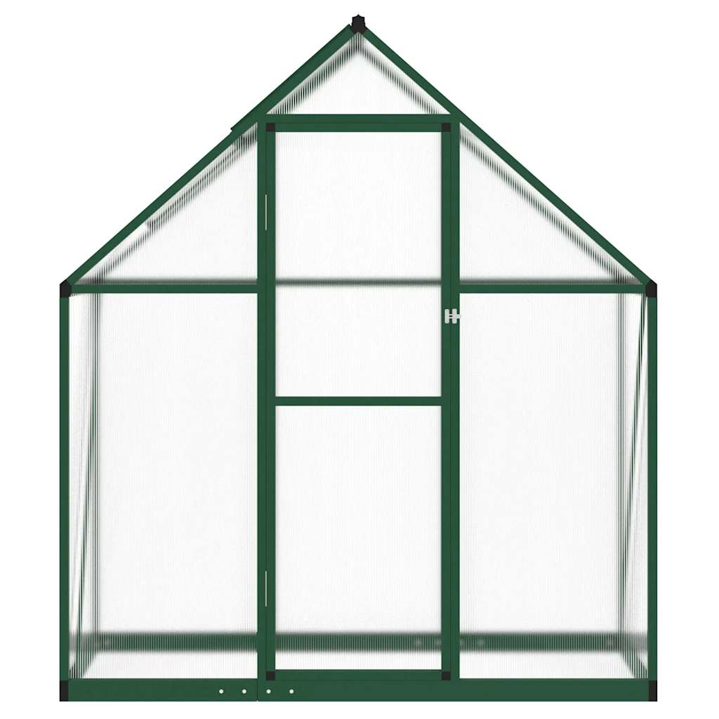 vidaXL Gewächshaus mit Fundamentrahmen Grün 169x58x195 cm Aluminimum