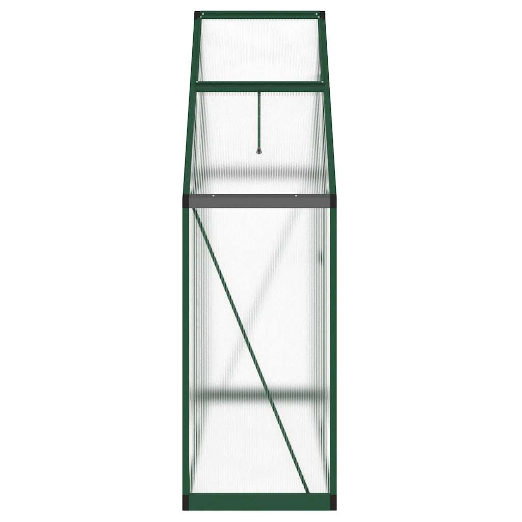 vidaXL Gewächshaus mit Fundamentrahmen Grün 169x58x195 cm Aluminimum