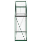vidaXL Gewächshaus mit Fundamentrahmen Grün 169x58x195 cm Aluminimum