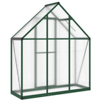 vidaXL Gewächshaus mit Fundamentrahmen Grün 169x58x195 cm Aluminimum