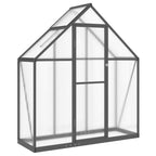 vidaXL Gewächshaus mit Fundamentrahmen Anthrazit 169x58x195 cm Alu