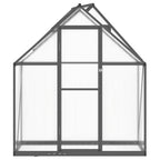 vidaXL Gewächshaus mit Fundamentrahmen Anthrazit 169x58x195 cm Alu