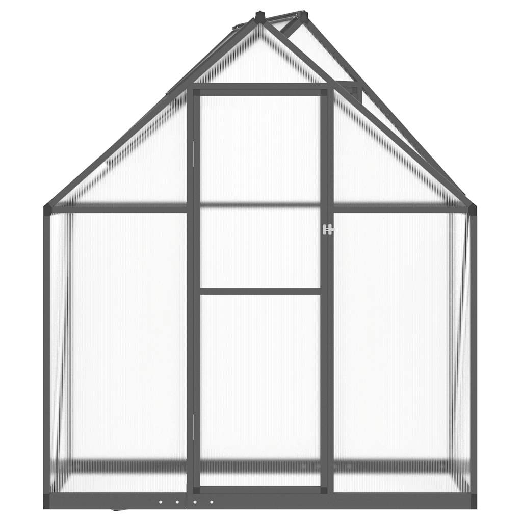 vidaXL Gewächshaus mit Fundamentrahmen Anthrazit 169x58x195 cm Alu