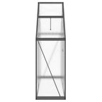 vidaXL Gewächshaus mit Fundamentrahmen Anthrazit 169x58x195 cm Alu