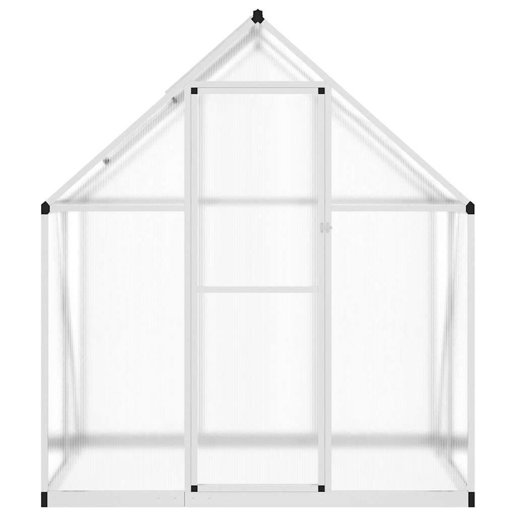 vidaXL Gewächshaus mit Fundamentrahmen Silbern 169x114x195 cm Alu