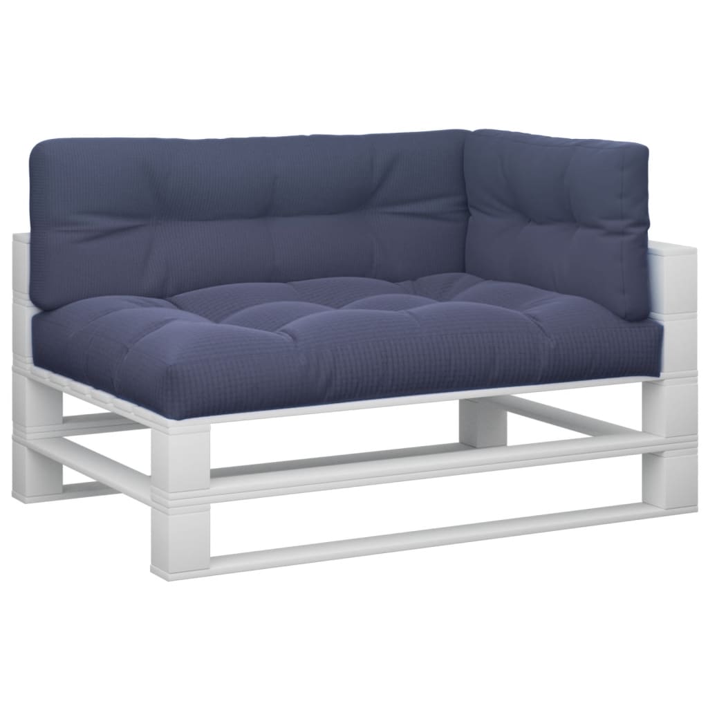 vidaXL Palettenkissen 3 Stk. Marineblau Stoff