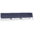 vidaXL Palettenkissen 7 Stk. Marineblau Stoff