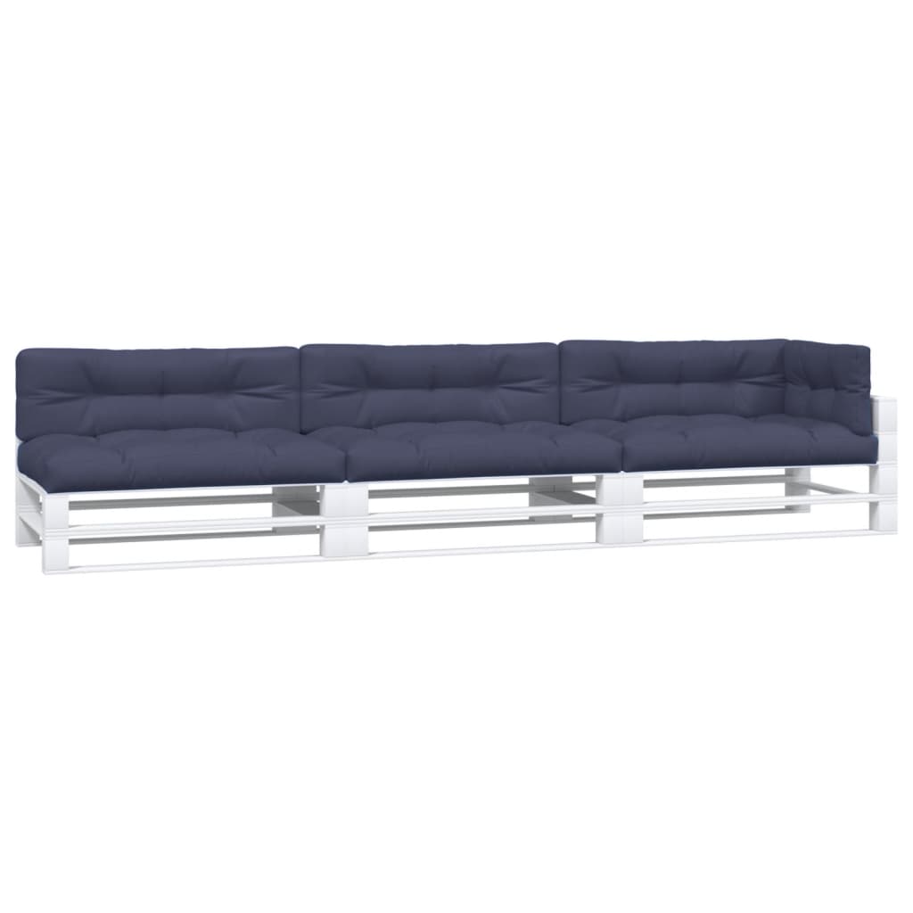 vidaXL Palettenkissen 7 Stk. Marineblau Stoff