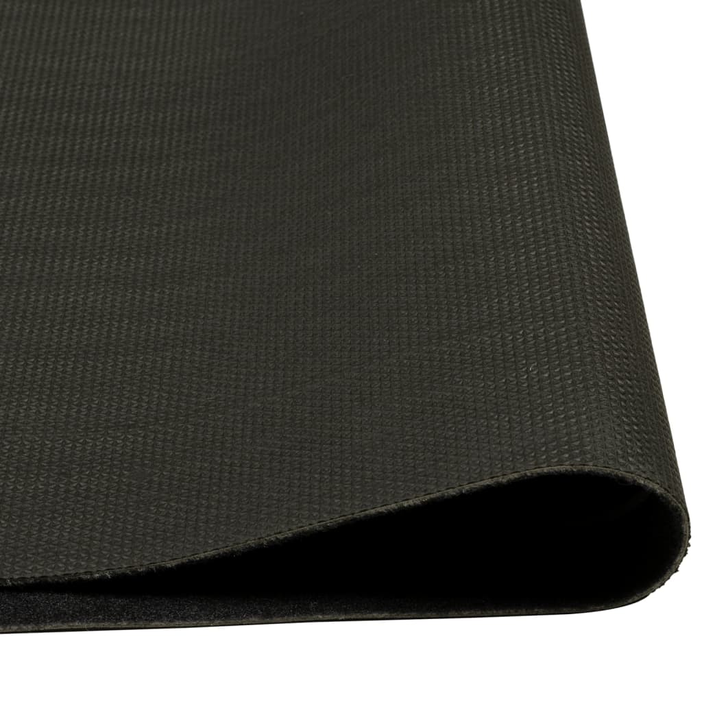 vidaXL Küchenteppich Waschbar Tasse Schwarz 45x150 cm Samt