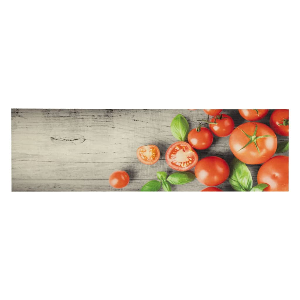 vidaXL Küchenteppich Waschbar Tomaten 45x150 cm Samt