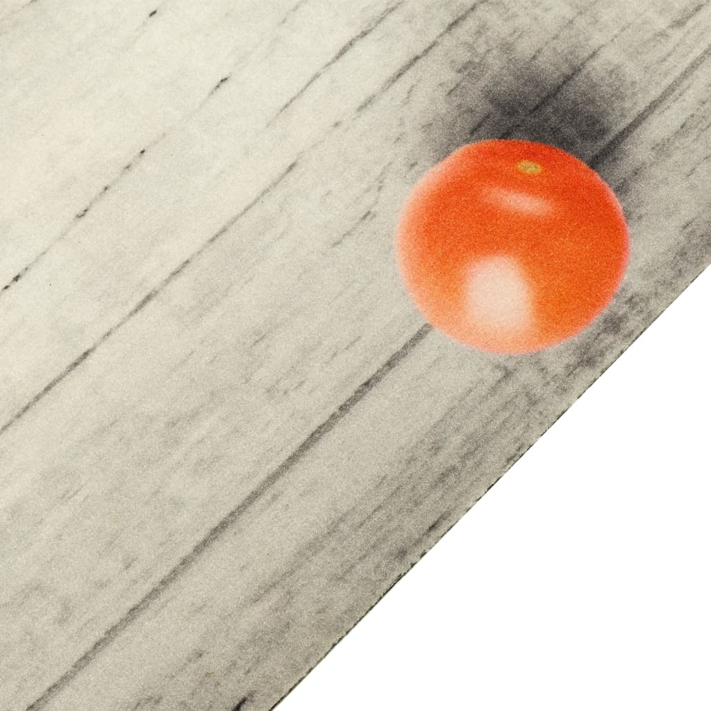 vidaXL Küchenteppich Waschbar Tomaten 45x150 cm Samt
