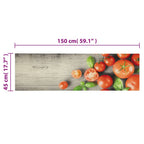 vidaXL Küchenteppich Waschbar Tomaten 45x150 cm Samt