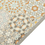 vidaXL Küchenteppich Waschbar Hexagon Pastell 60x180 cm Samt