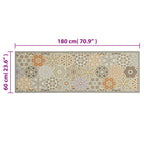 vidaXL Küchenteppich Waschbar Hexagon Pastell 60x180 cm Samt