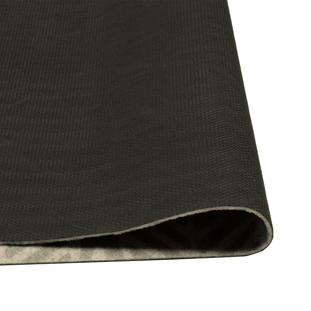vidaXL Küchenteppich Waschbar Blätter 45x150 cm Samt