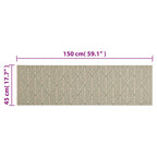 vidaXL Küchenteppich Waschbar Blätter 45x150 cm Samt
