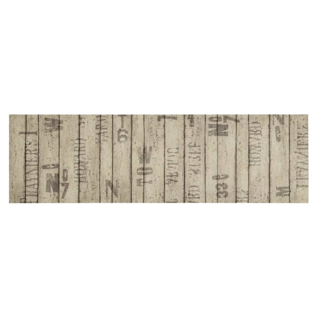 vidaXL Küchenteppich Waschbar Zaun 45x150 cm Samt