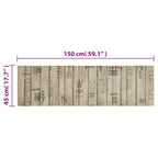 vidaXL Küchenteppich Waschbar Zaun 45x150 cm Samt