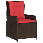 vidaXL Liegende Gartenstühle 2 Stk. Braun Poly Rattan