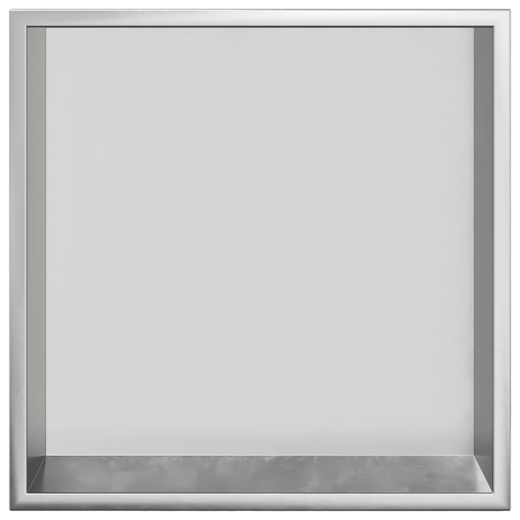 vidaXL Duschnische Gebürstet Silbern 32x32x9 cm Edelstahl