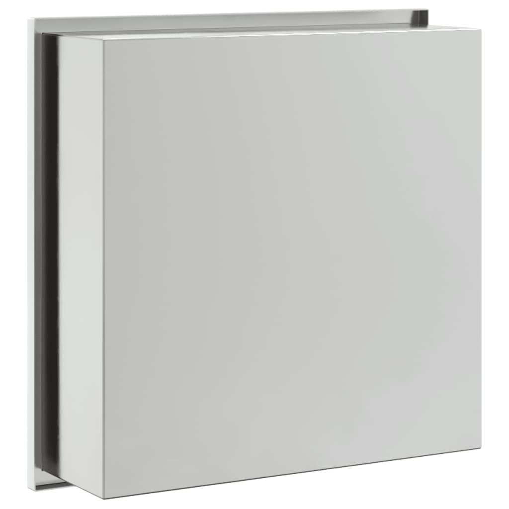 vidaXL Duschnische Gebürstet Silbern 32x32x9 cm Edelstahl