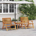 vidaXL Gartenstuhl 3 pcs Braun Massivholz Akazie