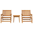 vidaXL Gartenstuhl 3 pcs Braun Massivholz Akazie