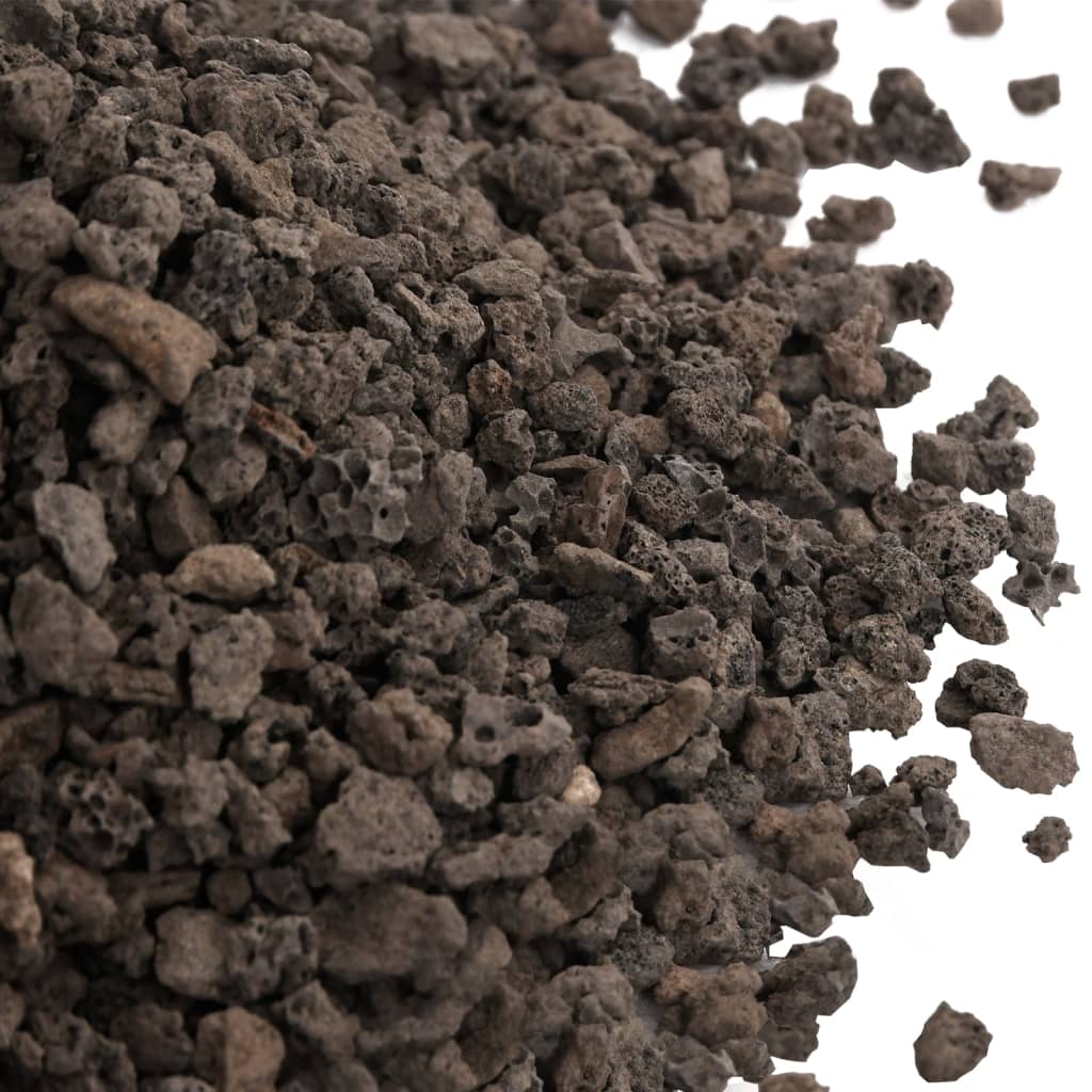 vidaXL Basalt-Kies 25 kg Schwarz 5-8 mm