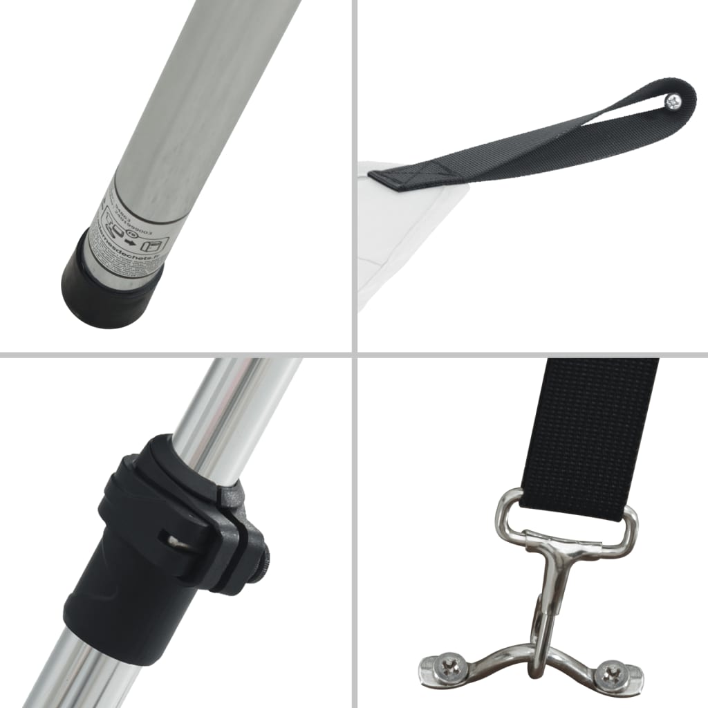 vidaXL T-Top-Beschattungsverlängerung Weiß 174x205x (115-194) cm