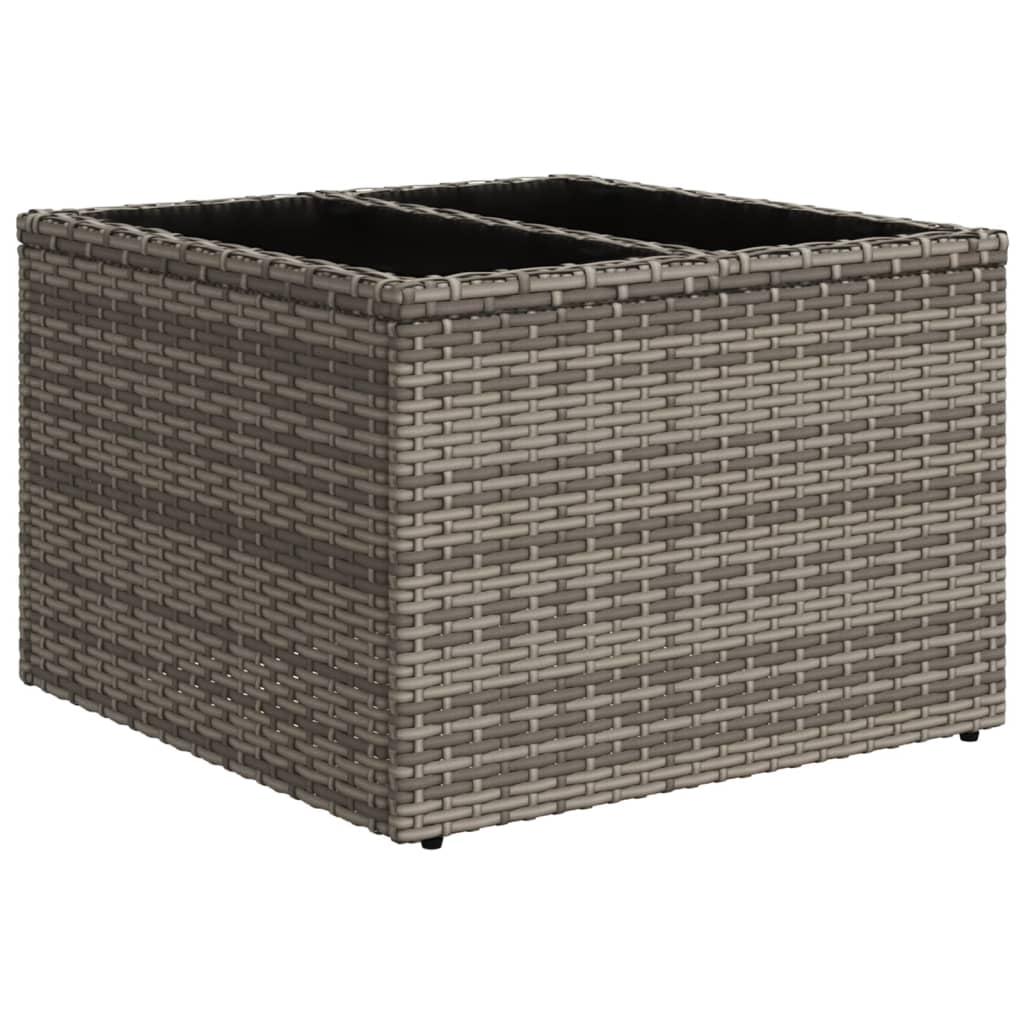 vidaXL 7-teiliges Gartensofa-Set mit Kissen, grau, Polyrattan