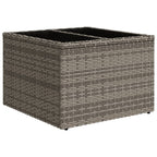 vidaXL 7-teiliges Gartensofa-Set mit Kissen, grau, Polyrattan
