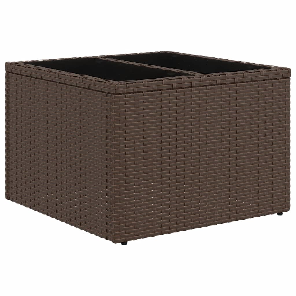 vidaXL 13-teiliges Gartensofa-Set mit Kissen, braun, Polyrattan